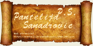 Pantelija Sanadrović vizit kartica